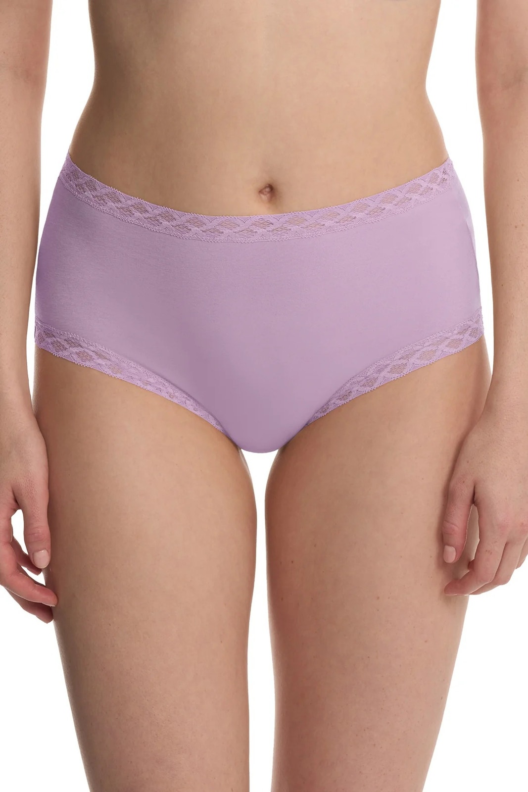 Natori Women's Medium Pink Lilac Cafe 3 Pack Bliss Full Brief Panties A12-8